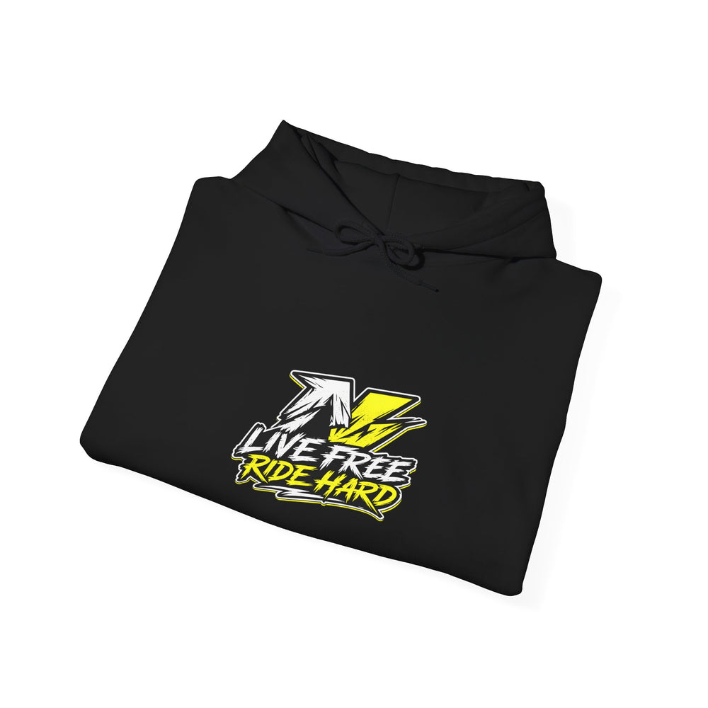NoNameWorkz "Live Free. Ride Hard." Premium Graphic Hoodie | Mental Health & Motocross Streetwear